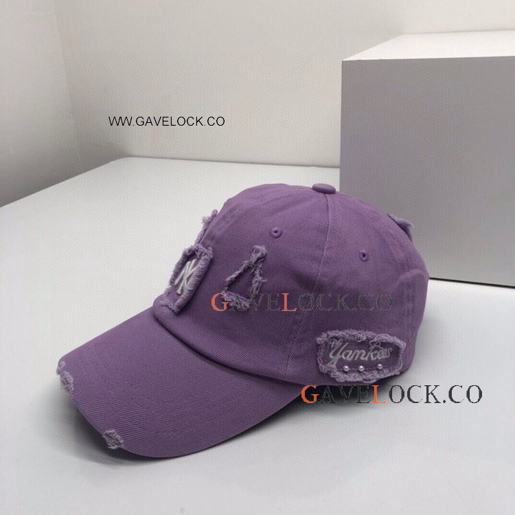 Old Fashioned Vintage Baseball Caps Purple NY Hat